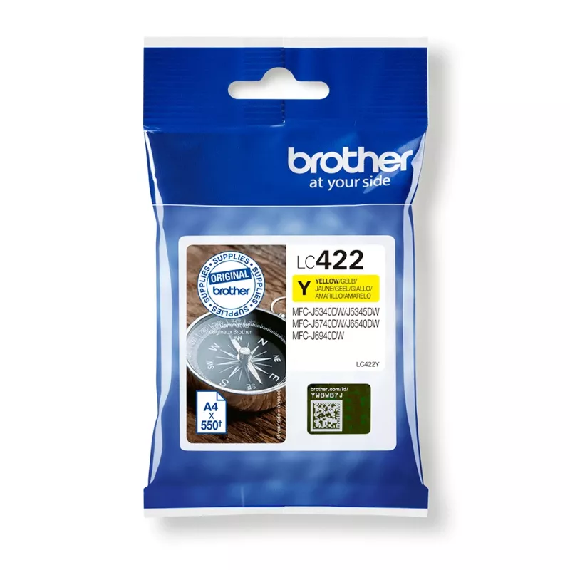 Brother LC-422Y printerpatroon 1 stuk origineel geel