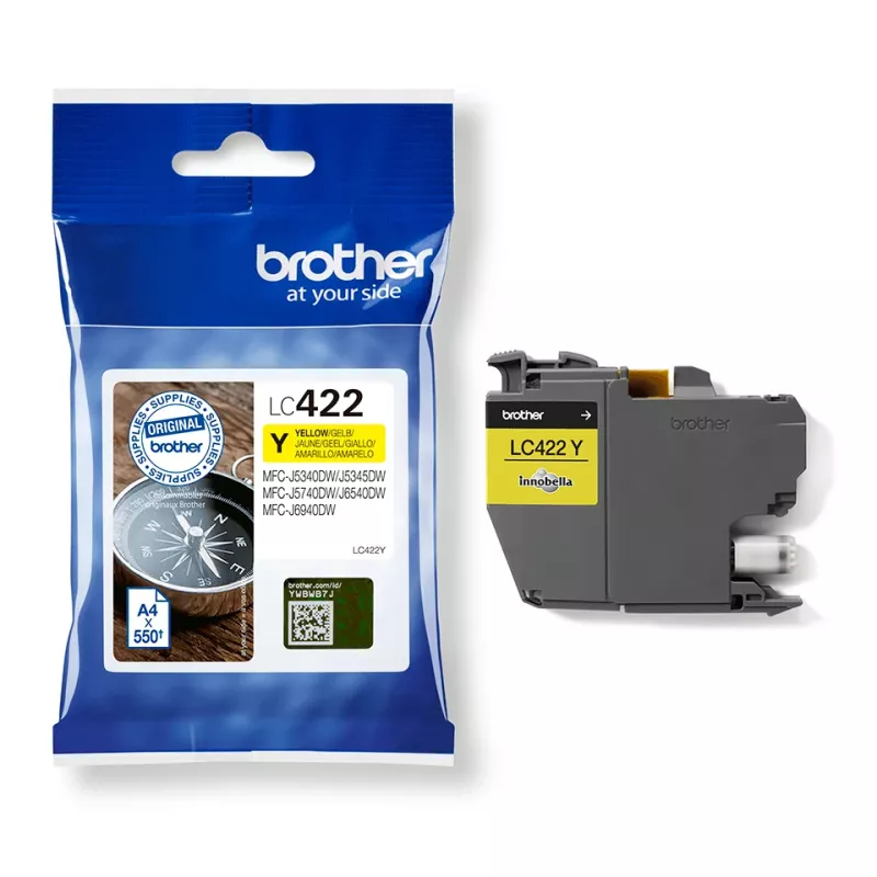 Brother LC-422Y printerpatroon 1 stuk origineel geel