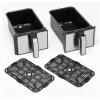 Kenwood HFM20.000MB friteuse dubbel 8 L vrijstaand 1700 W heteluchtfriteuse zwart