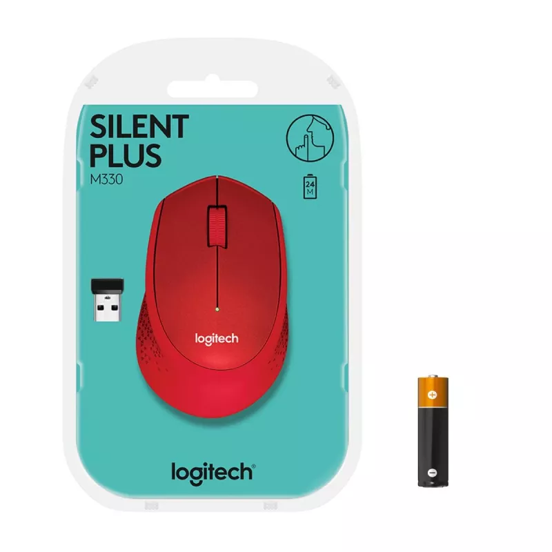 LOGITECH M330 Silent Plus rood