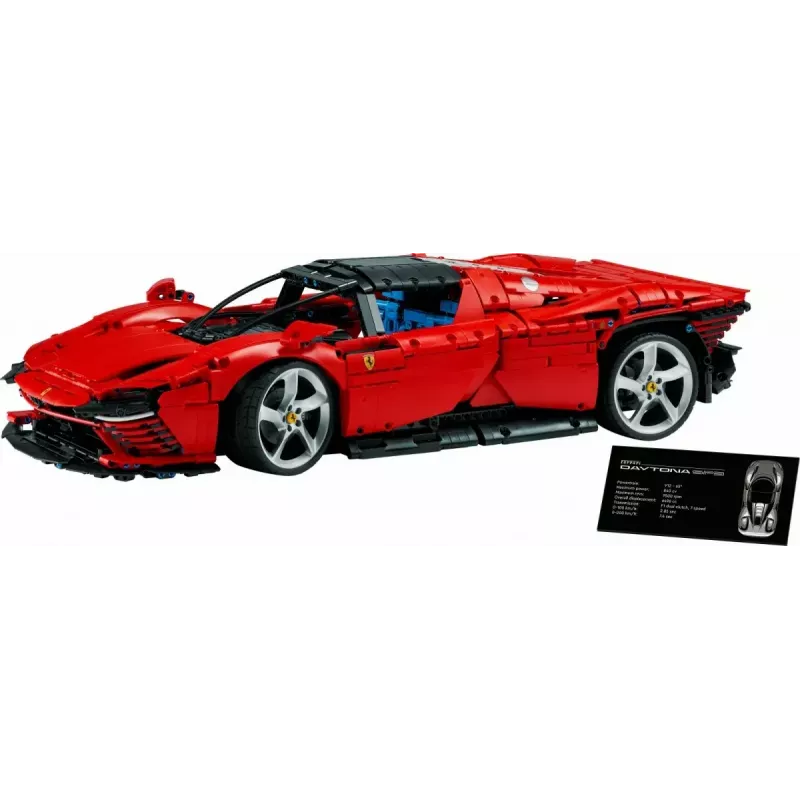 LEGO Technic bouwset Ferrari Daytona SP3 op schaal 1:8, 3 778 onderdelen, rood, 6,99 kg
