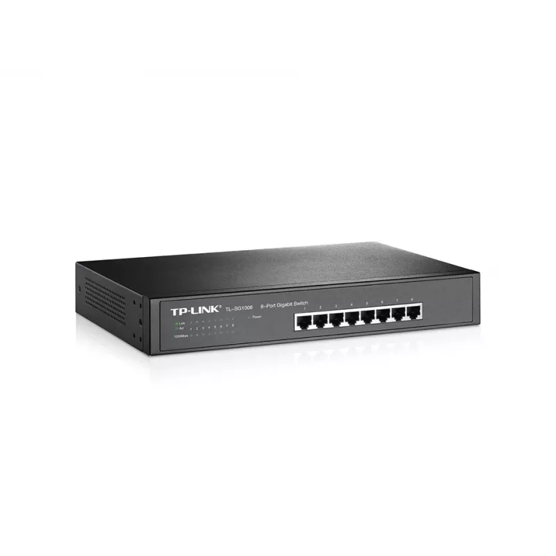 Unmanaged switch TP-Link TL-SG1008, 8-poorts Gigabit Ethernet, 16 Gbit/s