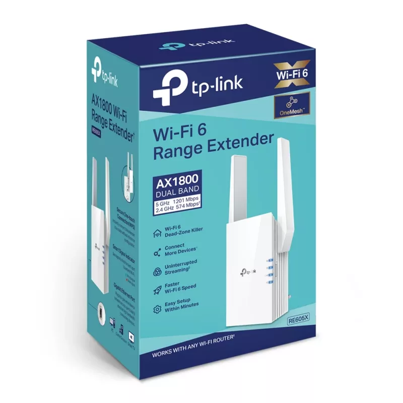 Netwerk-repeater TP-Link AX1800 WiFi 6 Extender RE605X
