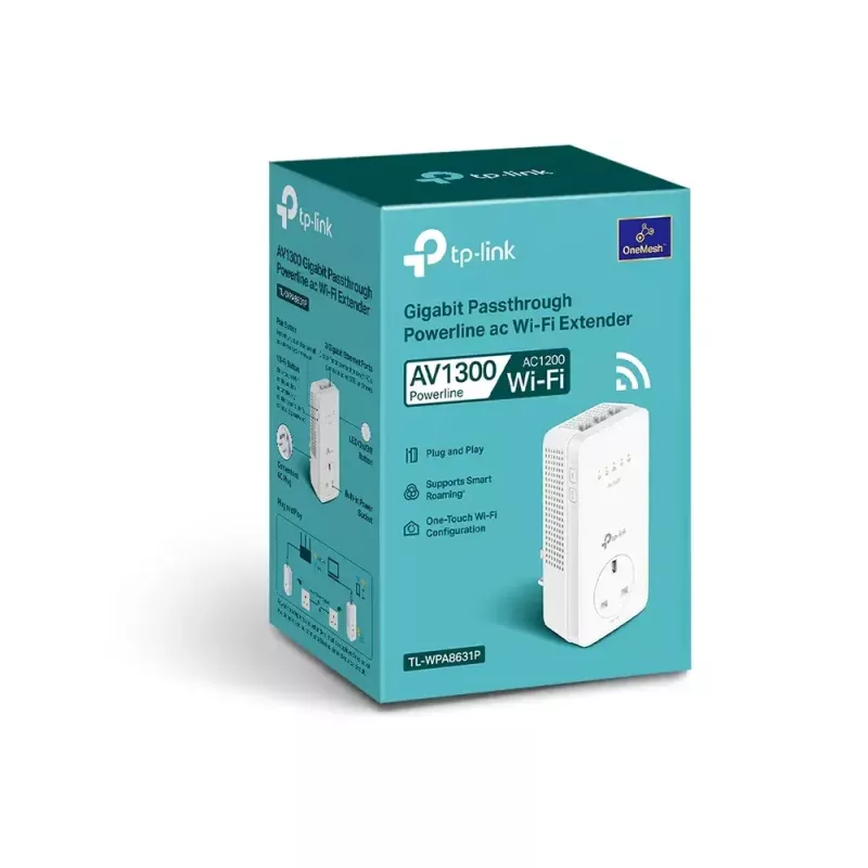 TP-Link TL-WPA8631P PowerLine netwerkadapter 300 Mbit/s Ethernet LAN Wi-Fi wit 1 stuk