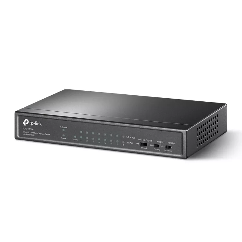 TP-Link 9-poorts 10/100Mbps desktop-switch met 8-poorts PoE+