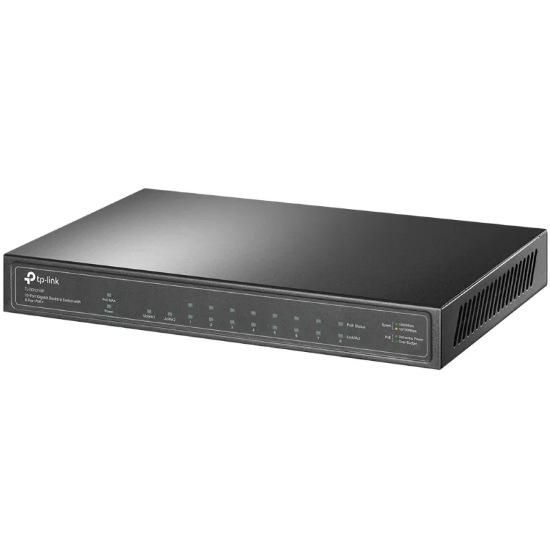 TP-Link TL-SG1210P netwerkswitch unmanaged Gigabit Ethernet (10/100/1000) Power over Ethernet (PoE) grijs