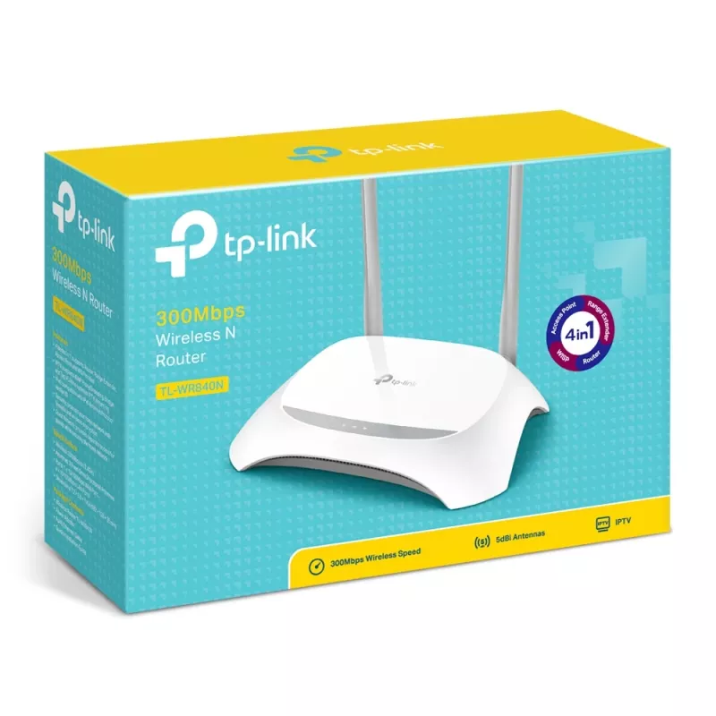 TP-Link TL-WR840N draadloze router Fast Ethernet single-band (2,4 GHz) grijs, wit