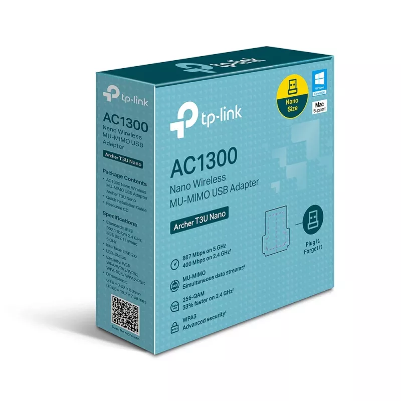 TP-Link AC1300 Nano draadloze MU-MIMO USB-adapter