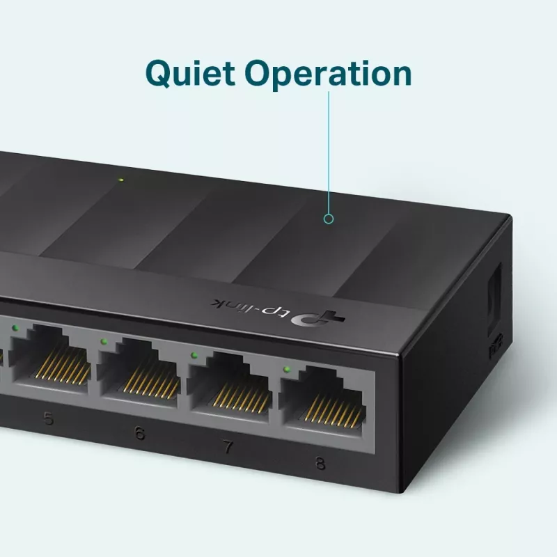 TP-Link 8-poorts 10/100/1000Mbps desktop-netwerkswitch, unmanaged, Gigabit Ethernet (10/100/1000), wandmontage