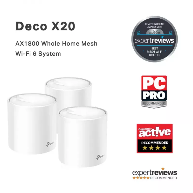 TP-Link AX1800 Whole Home Mesh Wi-Fi 6 systeem, 3-pack