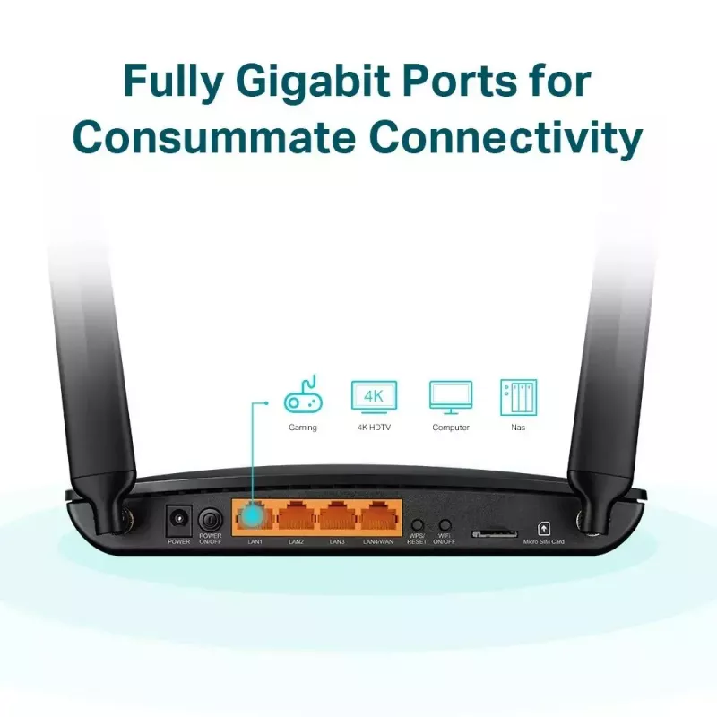 TP-Link 4G+ Cat6 AC1200 draadloze dualband Gigabit router