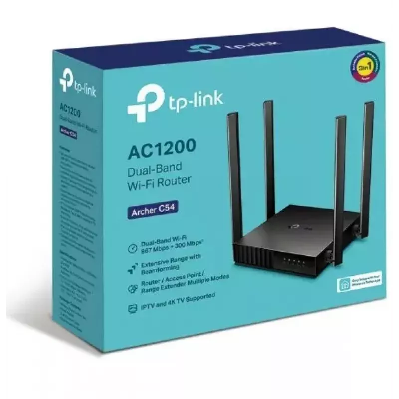 TP-Link Archer C54 WLAN-router Fast Ethernet dualband (2,4 GHz / 5 GHz) zwart