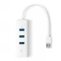 TP-Link UE330 laptop-dock/poortreplicator bedraad USB 3.2 Gen 1 (3.1 Gen 1) Type-A wit