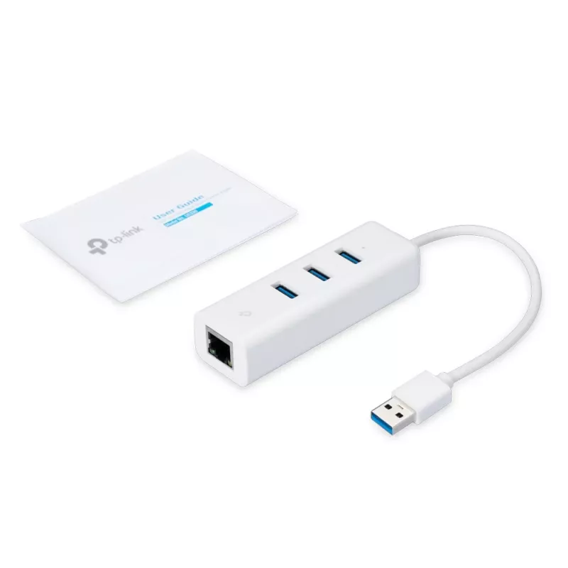 TP-Link UE330 laptop-dock/poortreplicator bedraad USB 3.2 Gen 1 (3.1 Gen 1) Type-A wit