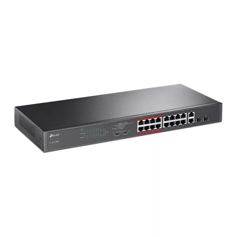 TP-Link 16-poorts 10/100Mbps + 2-poorts Gigabit unmanaged PoE-switch
