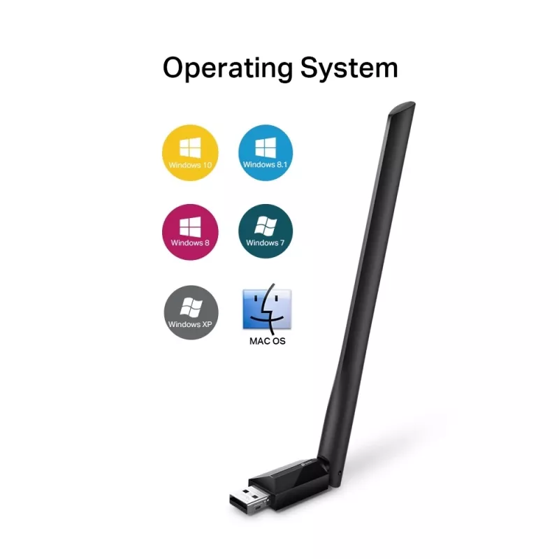 Draadloze USB wifi-adapter TP-Link AC600 High Gain ARCHER T2U PLUS