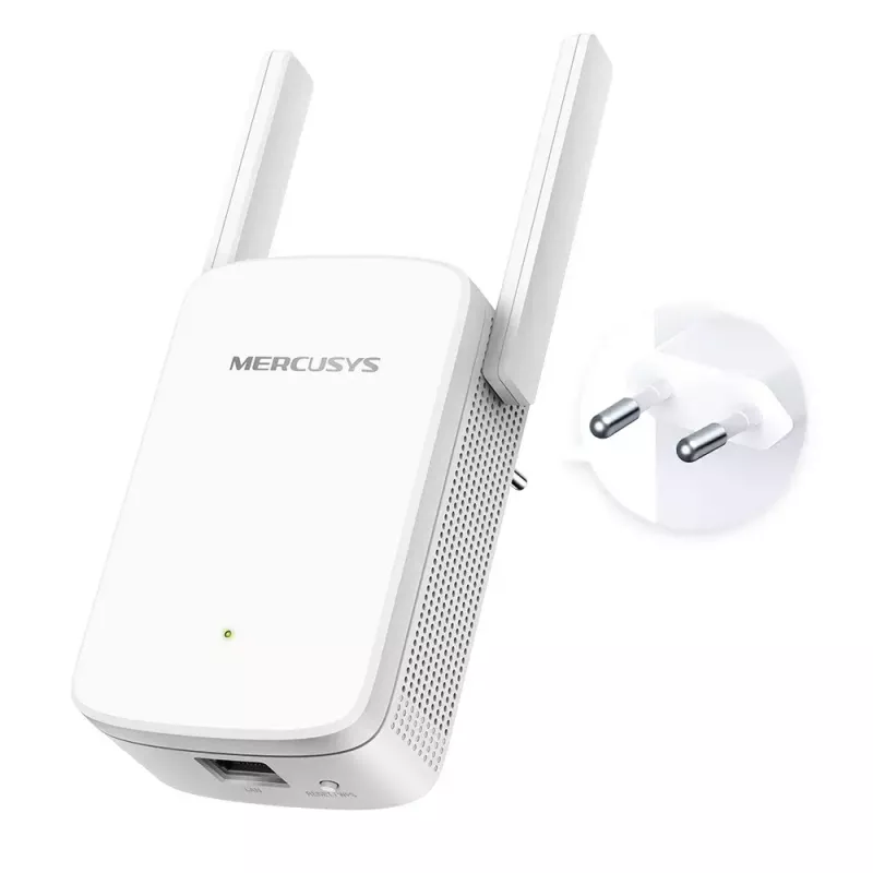 WLAN-bereikversterker MERCUSYS ME30 AC1200 — dualband 802.11b/g, 2 externe antennes, 1x RJ-45