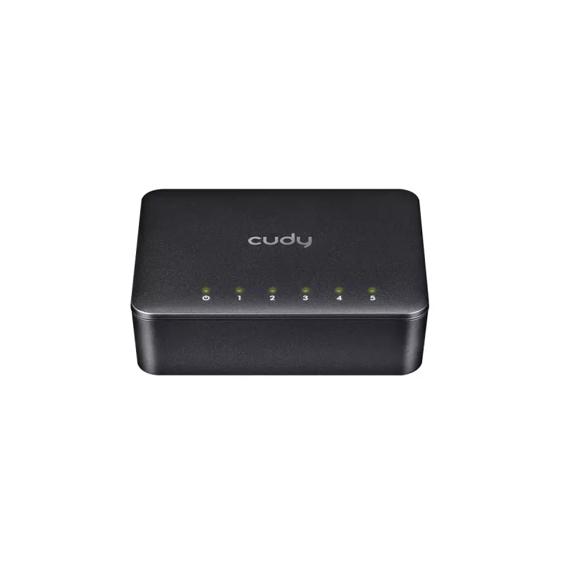 Netwerkswitch Cudy GS105D, 5-poorts Gigabit Ethernet (10/100/1000), 1 Gbit/s bandbreedte, DC 5V voeding