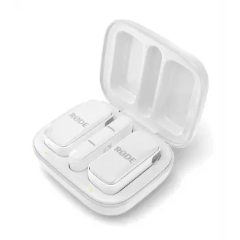 Clip-on-microfoon RØDE Wireless Micro — draadloze USB-lavalier, 20–20000 Hz, 24-bit, 100 m bereik, wit