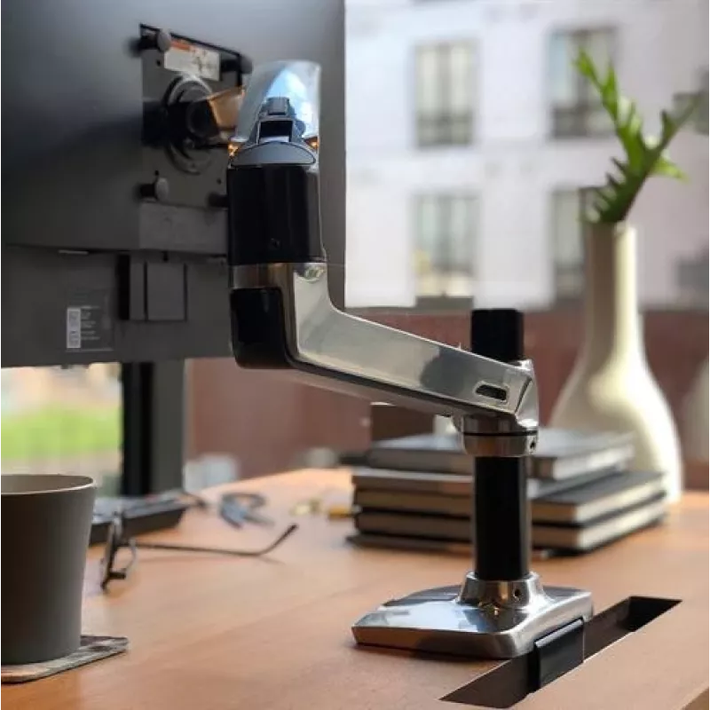 Ergotron LX bureau-monitorarm voor LCD, gepolijst aluminium