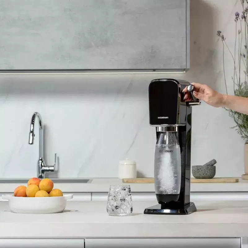 SodaStream ART Zwart Steel Watercarbonator 1L Carbonator 60L
