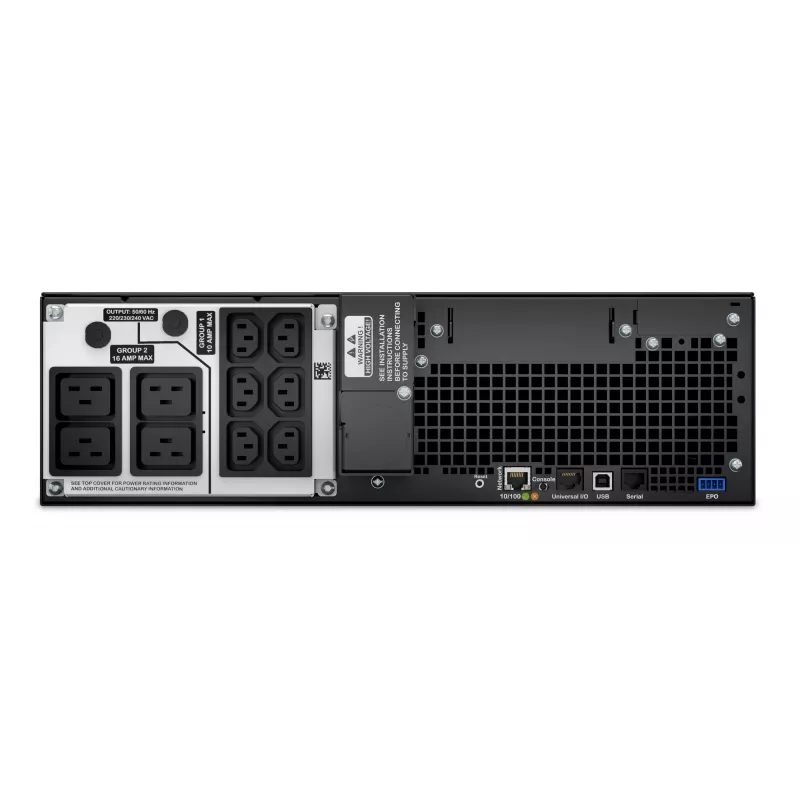 APC Smart-UPS On-Line SRT5KRMXLI - 5000VA, 6x C13, 4x C19 uitgang, rackmontage, geïntegreerde NMC