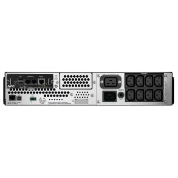 APC Smart-UPS, Line Interactive, 2200VA, Rackmount 2U, 230V, 8x IEC C13+2x IEC C19 uitgangen, netwerkkaart, AVR, LCD