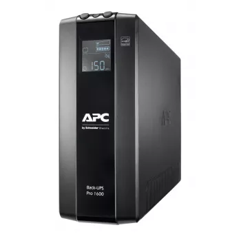 APC Back-UPS Pro, 1600VA/960W, Tower, 230V, 8x IEC C13 stopcontacten, AVR, LCD, door gebruiker vervangbare accu
