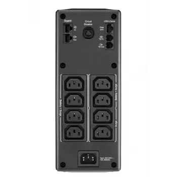 APC Back-UPS Pro, 1600VA/960W, Tower, 230V, 8x IEC C13 stopcontacten, AVR, LCD, door gebruiker vervangbare accu