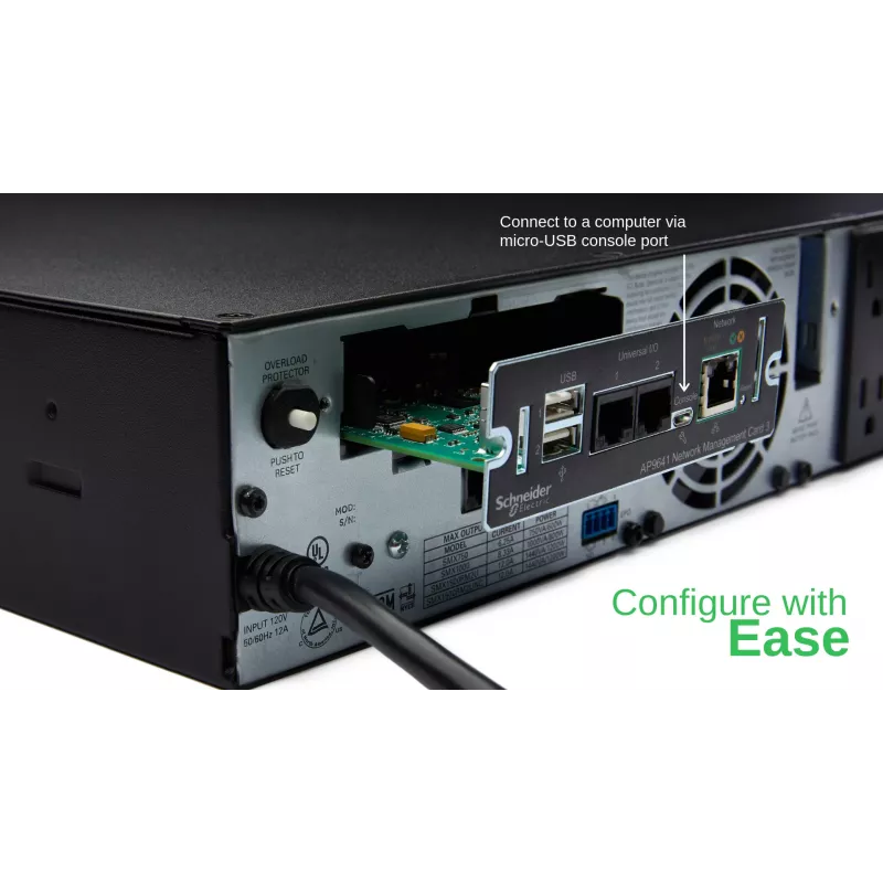APC AP9641 Smart-UPS netwerkbeheerkaart (gen3) met omgevingsmonitoring