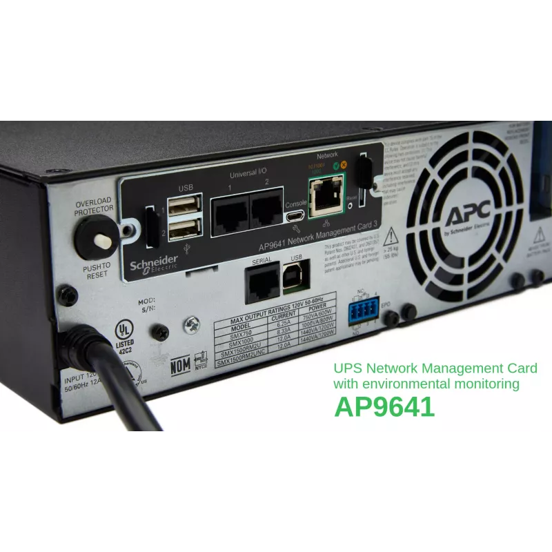 APC AP9641 Smart-UPS netwerkbeheerkaart (gen3) met omgevingsmonitoring