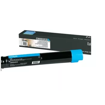 Tonerpatroon Lexmark C950X2CG 20000 pagina's cyaan