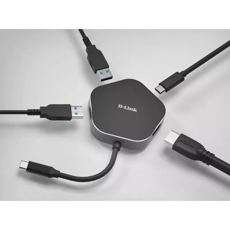 D-Link 4-in-1 USB-C-hub met HDMI en Power Delivery