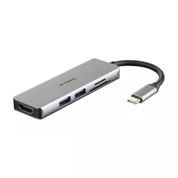 D-Link 5-in-1 USB-C-hub met HDMI en SD/microSD-kaartlezer