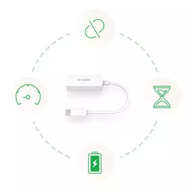 Ethernet-adapter D-Link DUB-E250 USB-C naar 2.5G