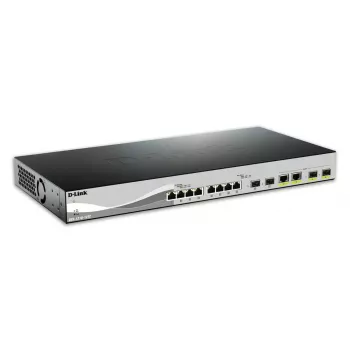 D-Link DXS-1210-12TC/E netwerkswitch managed L2 10G Ethernet (100/1000/10000) 1U zwart, zilver