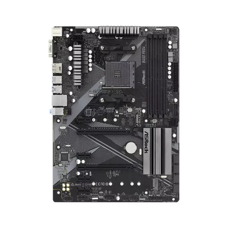 Moederbord ASRock B450 PRO4 R2.0 AMD B450 socket AM4 ATX