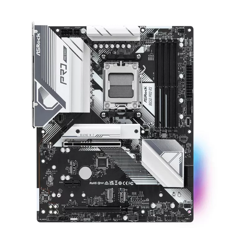 Moederbord ASRock B650 Pro RS — ATX, socket AM5, AMD B650, DDR5, 4 DIMM, 128 GB, 2,5 Gb LAN, 1x M.2, HDMI, DisplayPort