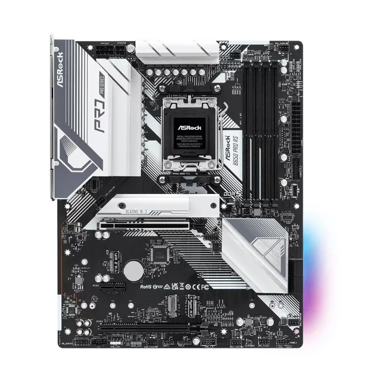 Moederbord ASRock B650 Pro RS — ATX, socket AM5, AMD B650, DDR5, 4 DIMM, 128 GB, 2,5 Gb LAN, 1x M.2, HDMI, DisplayPort