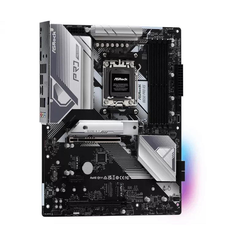 Moederbord ASRock B650 Pro RS — ATX, socket AM5, AMD B650, DDR5, 4 DIMM, 128 GB, 2,5 Gb LAN, 1x M.2, HDMI, DisplayPort