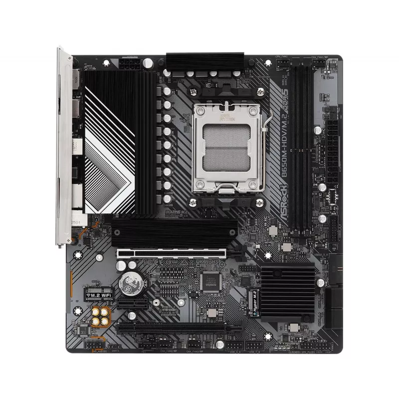 Moederbord ASRock B650M-HDV/M.2 micro ATX — AMD B650, socket AM5, DDR5, 2 geheugenslots, 64 GB, M.2 & SATA III