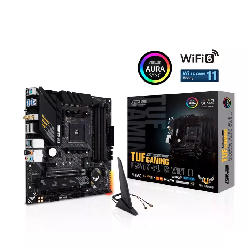 Moederbord ASUS TUF GAMING B550M-PLUS WIFI II AMD B550 socket AM4 micro ATX