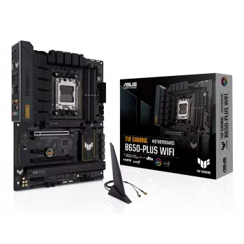 Moederbord ASUS TUF GAMING B650-PLUS WIFI — AMD B650, Socket AM5, ATX, DDR5, 4 DIMM, Wi-Fi 6, 2.5Gb LAN, 3x M.2