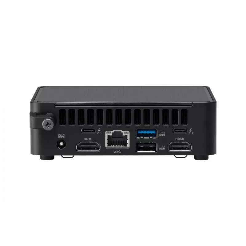 ASUS NUC 14 Pro Slim Kit RNUC14RVKU700000I mini-pc zonder geheugen en opslag, Intel Core Ultra 7 155H, DDR5 2 sleuven, M.2 SSD, Wi-Fi 6E, Bluetooth 5.3, zwart