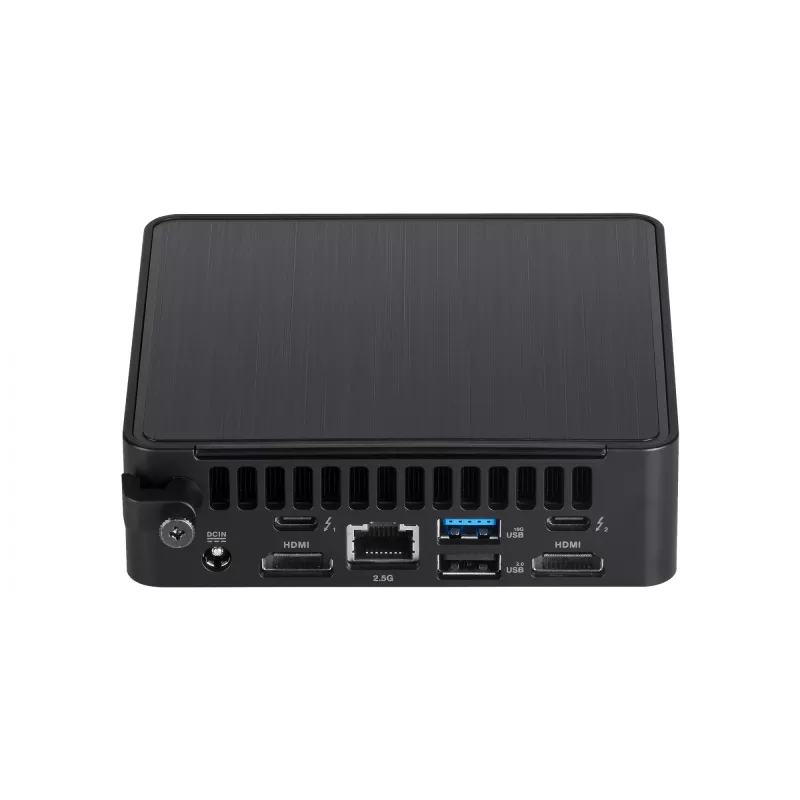 ASUS NUC 14 Pro Slim Kit RNUC14RVKU700000I mini-pc zonder geheugen en opslag, Intel Core Ultra 7 155H, DDR5 2 sleuven, M.2 SSD, Wi-Fi 6E, Bluetooth 5.3, zwart