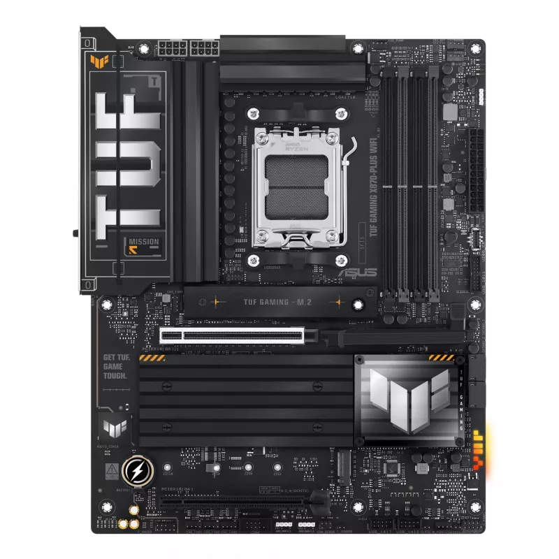 Moederbord ASUS TUF GAMING X870-PLUS WIFI — AMD X870, Socket AM5, ATX, DDR5, 4 DIMM, Wi-Fi 7, Bluetooth 5.4