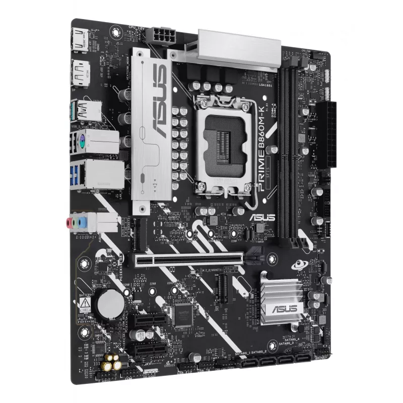 Moederbord ASUS PRIME B860M-K — Intel B860, LGA 1851, micro ATX, DDR5, 2x M.2, 2 DIMM, 2.5Gb LAN