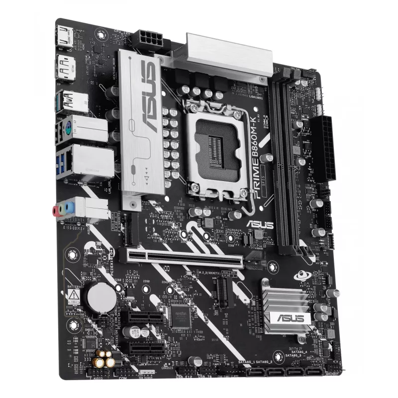 Moederbord ASUS PRIME B860M-K — Intel B860, LGA 1851, micro ATX, DDR5, 2x M.2, 2 DIMM, 2.5Gb LAN