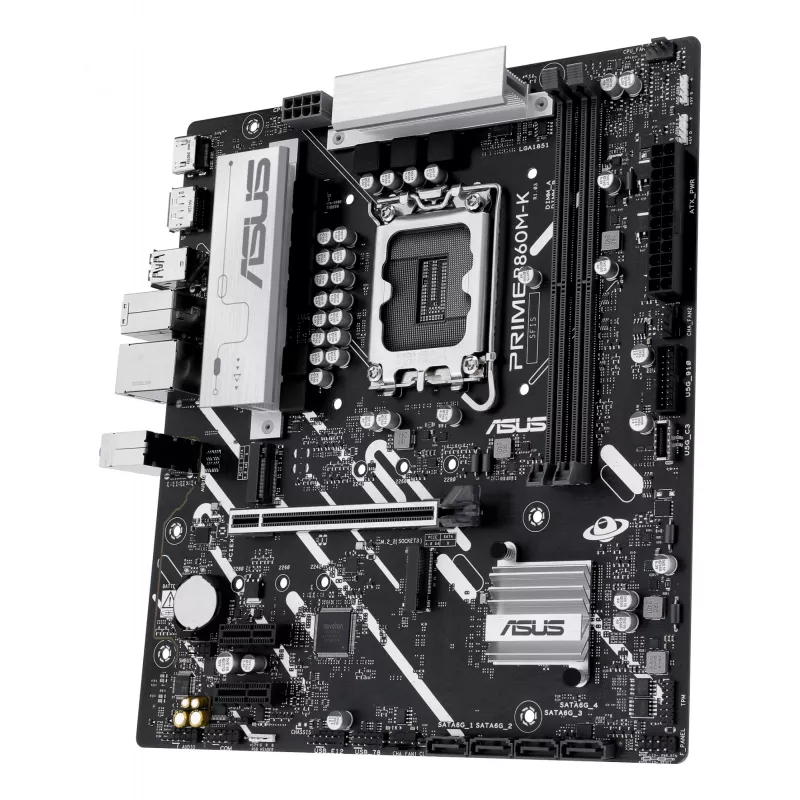 Moederbord ASUS PRIME B860M-K — Intel B860, LGA 1851, micro ATX, DDR5, 2x M.2, 2 DIMM, 2.5Gb LAN