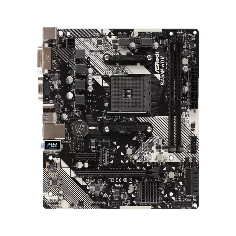 Moederbord ASRock B450M-HDV R4.0 AMD B450 Socket AM4 micro ATX